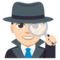 Detective - Light emoji on Emojione